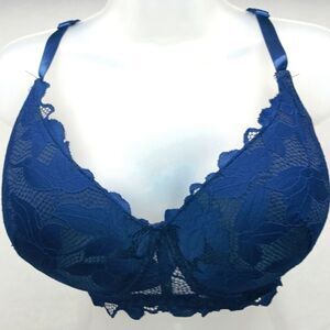 Adrienne Vittadini Studio Blue 40DD Underwire Padded Adjustable Lace Bra